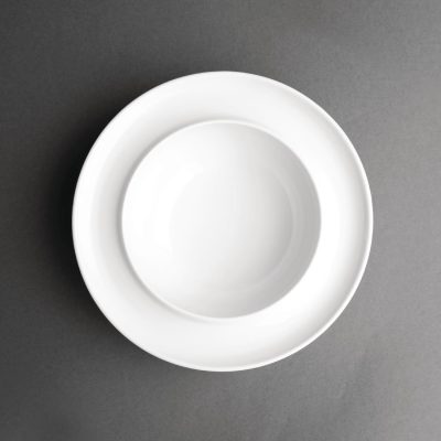 Kristallon Heritage Raised Rim Bowls White 205mm (Pack of 4)