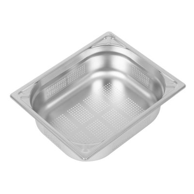 Vogue Heavy Duty Stainless Steel Perforated 1/2 Gastronorm Pan 100mm