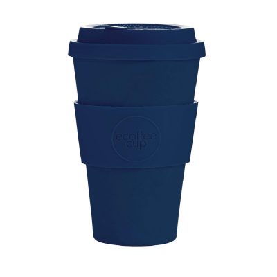 Ecoffee Cup Bamboo Reusable Coffee Cup Dark Energy Navy 14oz