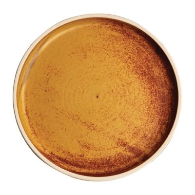 Olympia Canvas Flat Round Plate Sienna Rust 180mm (Pack of 6)