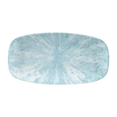 Churchill Stone Oblong Chef Plates Aquamarine 153 x 298mm (Pack of 12)