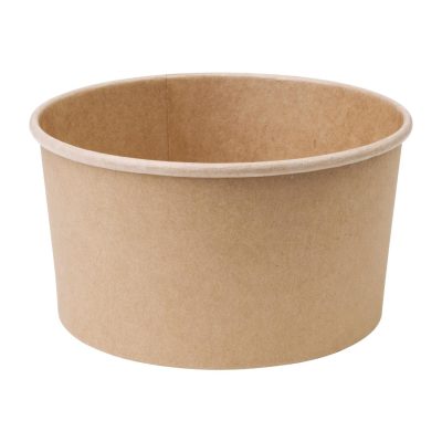 Fiesta Green Compostable Round Kraft Salad Bowls 1000ml / 35oz (Pack of 300)