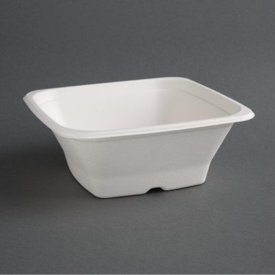 Fiesta Green Compostable Bagasse Square Bowls 32oz (Pack of 50)