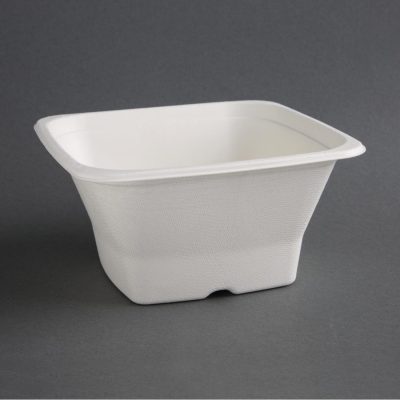 Fiesta Green Compostable Bagasse Square Bowls 40oz (Pack of 50)