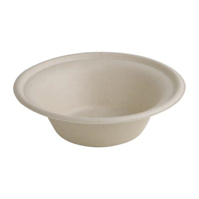 Fiesta Green Compostable Bagasse Round Bowls Natural Colour 11oz (Pack of 50)