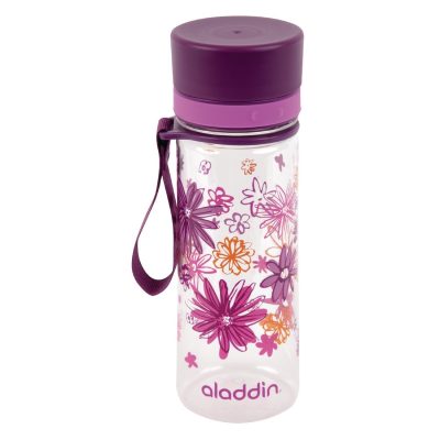Aladdin Aveo Reusable Water Bottle Purple Graphics 350ml / 12oz