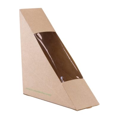 Vegware Compostable Kraft Single Sandwich Wedges 38mm (Pack of 500)