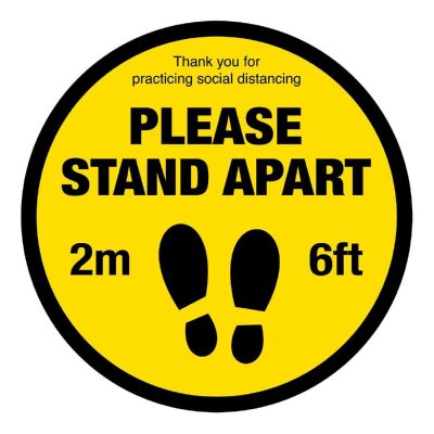 Please Stand Apart Social Distancing Floor Graphic 400mm