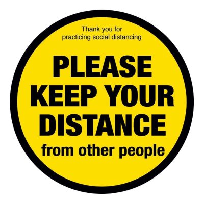 Please Keep Your Distance Social Distancing Floor Graphic 200mm