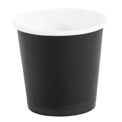 Fiesta Disposable Espresso Cups Single Wall Black 112ml / 4oz (Pack of 1000)