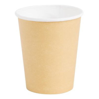 Fiesta Disposable Coffee Cups Single Wall Kraft 225ml / 8oz (Pack of 1000)