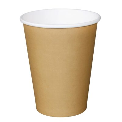 Fiesta Single Wall Takeaway Coffee Cups Kraft 455ml / 16oz (Pack of 50)