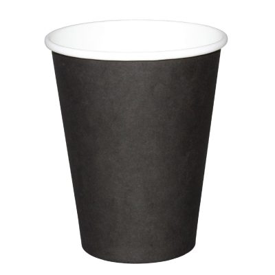 Fiesta Disposable Coffee Cups Single Wall Black 340ml / 12oz (Pack of 1000)