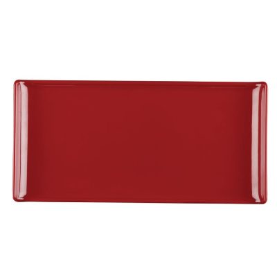 Alchemy Buffet Red Melamine Rectangular Trays 300x 145mm (Pack of 6)