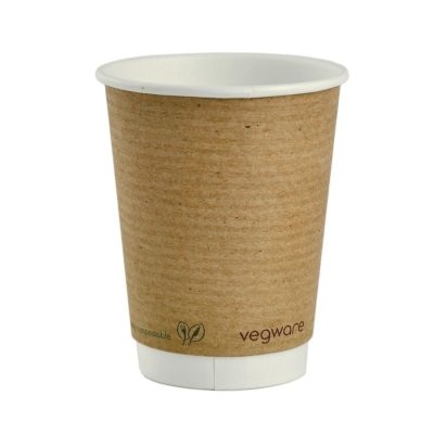 Vegware Compostable Coffee Cups Double Wall 340ml / 12oz (Pack of 500)