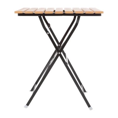 Bolero Square Faux Wood Bistro Folding Table 600mm (Single)