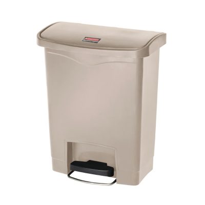 Rubbermaid Slim Jim Step on Front Pedal Beige 30Ltr