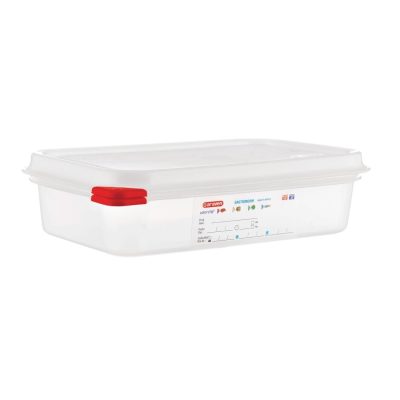 Araven Polypropylene 1/4 Gastronorm Food Containers 1.8Ltr (Pack of 4)