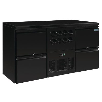 Polar U-Series Four Drawer Back Bar Counter and Wine Fridge