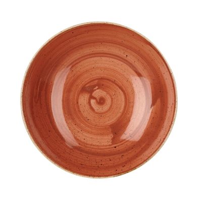 Churchill Stonecast Round Coupe Bowl Spiced Orange 182mm (Pack of 12)