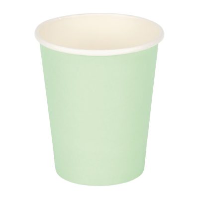 Fiesta Disposable Coffee Cups Single Wall Turquoise 225ml / 8oz (Pack of 50)