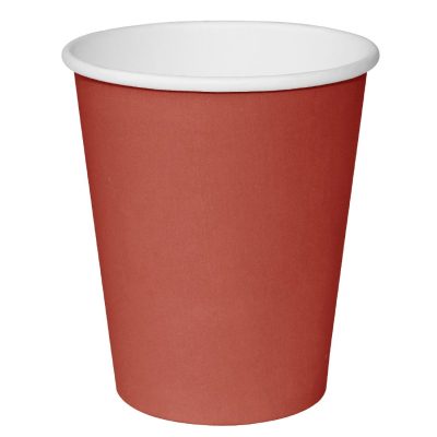 Fiesta Single Wall Takeaway Coffee Cups Red 225ml / 8oz (Pack of 50)