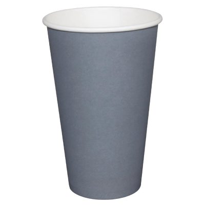 Fiesta Disposable Coffee Cups Single Wall Charcoal 340ml / 12oz (Pack of 50)