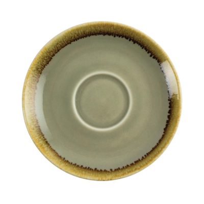 Olympia Kiln Cappuccino Saucer Moss 140mm (Pack of 6)