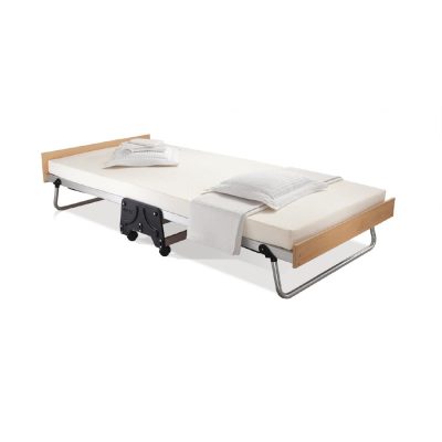 Jay-Be Contract Folding Bed with Memory Foam Mattress Single in Silver Colour