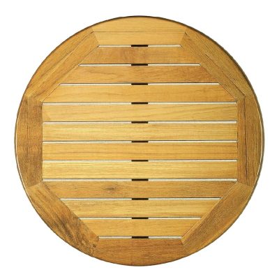 Werzalit Pre-drilled Round Table Top  Teak 700mm