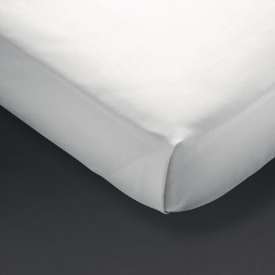 Mitre Essentials Pyramid Flat Sheet White Single