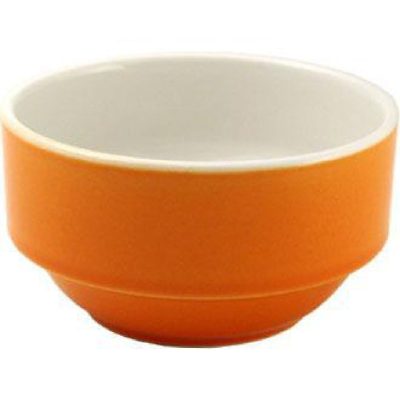 Churchill New Horizons Colour Glaze Consomme Bowls Orange 105mm