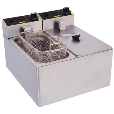 Buffalo Twin Tank Twin Basket Countertop Electric Fryer 2x2kW