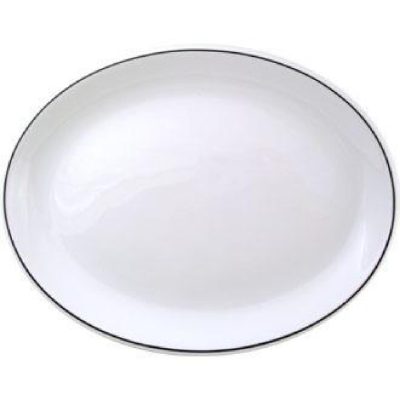 Churchill Black Line Oval Platters 254mm (Pack of 12)