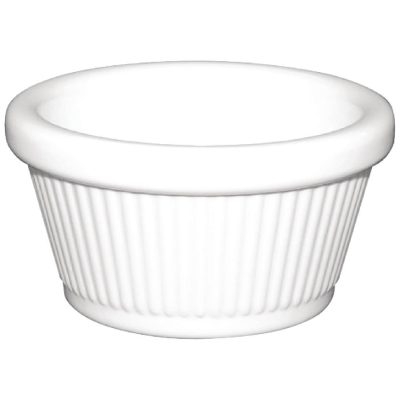 Olympia Kristallon Melamine Fluted Ramekins White 76mm (Pack of 12)