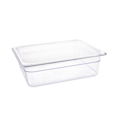 Vogue Polycarbonate 1/2 Gastronorm Container 100mm Clear