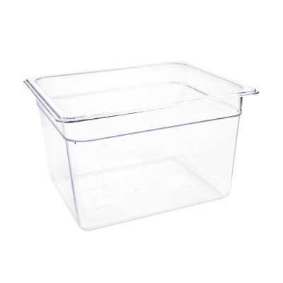 Vogue Polycarbonate 1/2 Gastronorm Container 200mm Clear