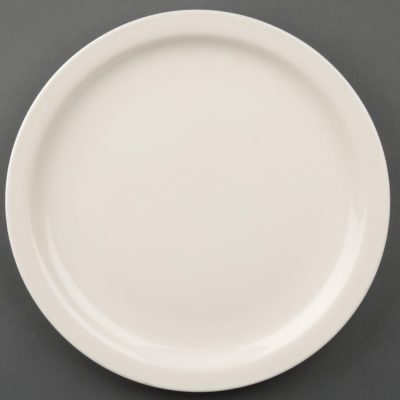 Olympia Ivory Narrow Rimmed Plates 255mm (Pack of 12)