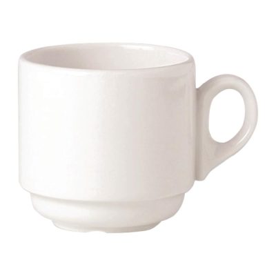 Steelite Simplicity White Atlanta Stacking Cups 212ml (Pack of 36)