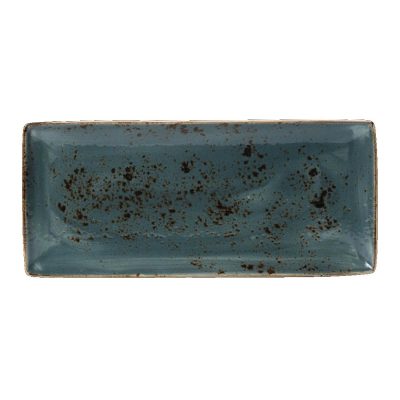 Steelite Craft Blue Rectangular Platters 370x 265mm (Pack of 6)