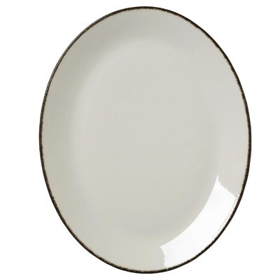 Steelite Charcoal Dapple Oval Coupe Plates 342mm (Pack of 12)