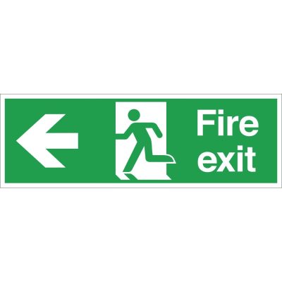 Fire Exit Sign Arrow Left