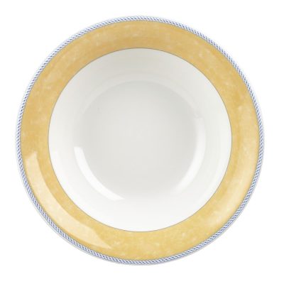 Churchill New Horizons Marble Border Salad Bowls Yellow 252mm (Pack of 12)