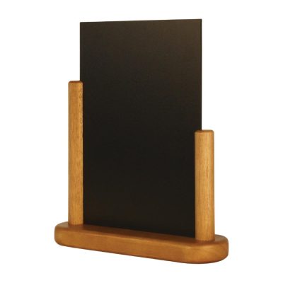 Securit Half Frame Table Top Blackboard 280 x 200mm Teak