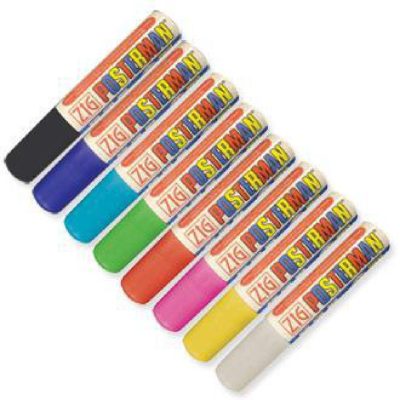 Securit Posterman 15mm All Weather Chalk Markers Mixed Colours (Pack of 8)