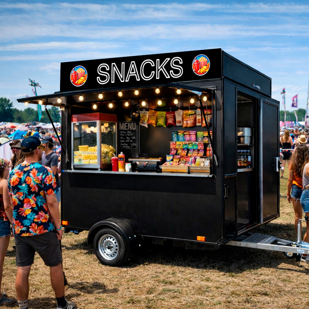 Vores SNACK TRAILER kan bookes til fester, events, firmaarrangementer og private fejringer. Vi skaber en hyggelig og festlig stemning med frisklavede popcorn, iskold slushice og hele 14 forskellige lækre snackvarianter. En nem og populær løsning, der samler gæsterne og giver en sjov smagsoplevelse for alle.