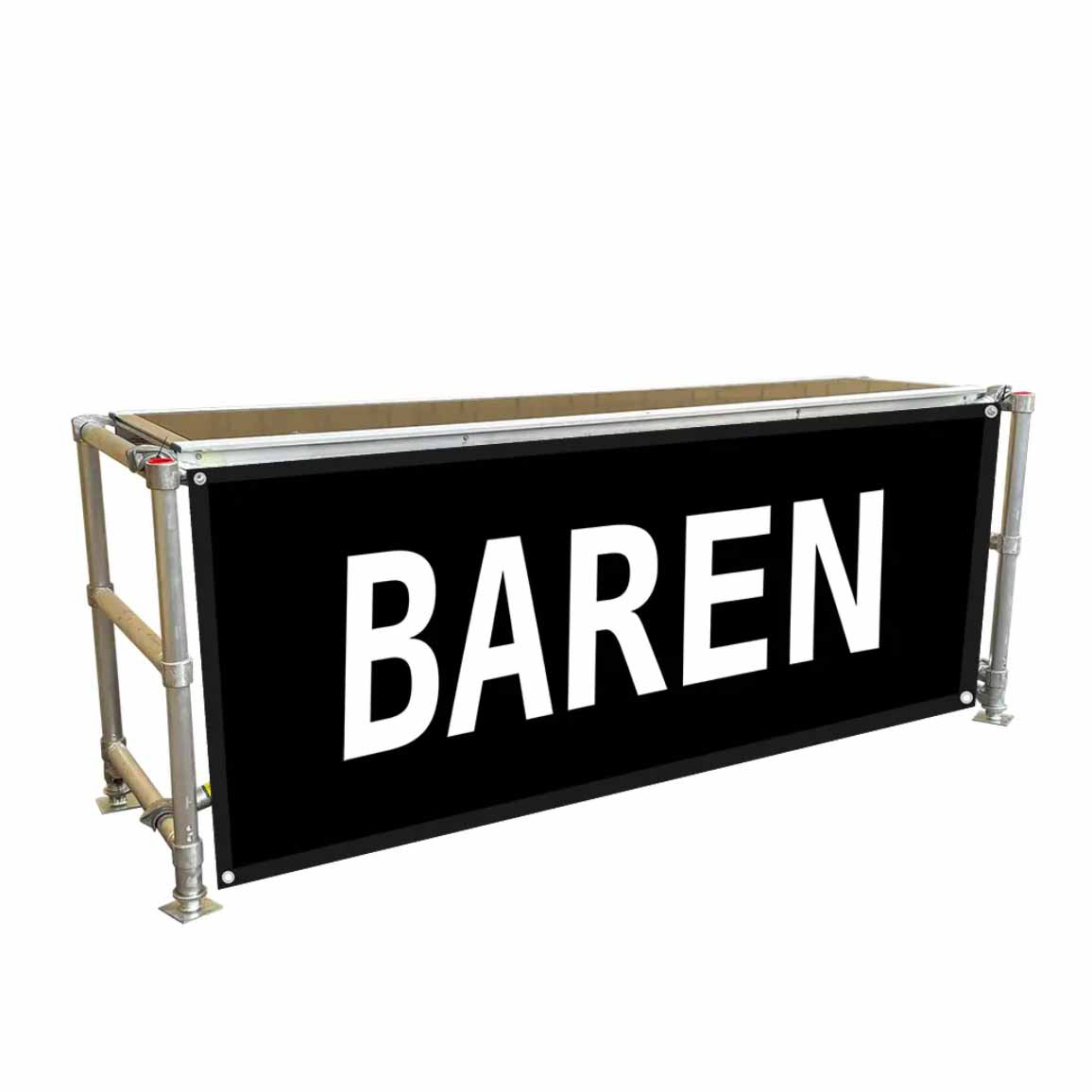 Vores pallebar er perfekt til større arrangementer, da baren er kvadratisk og bardisken rundt er 12 meter.</p>
<p>Her kan nemt arbejde 2-3 bartendere.