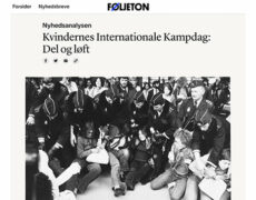 Cecilie bidrager til Føljetons markering 8. marts