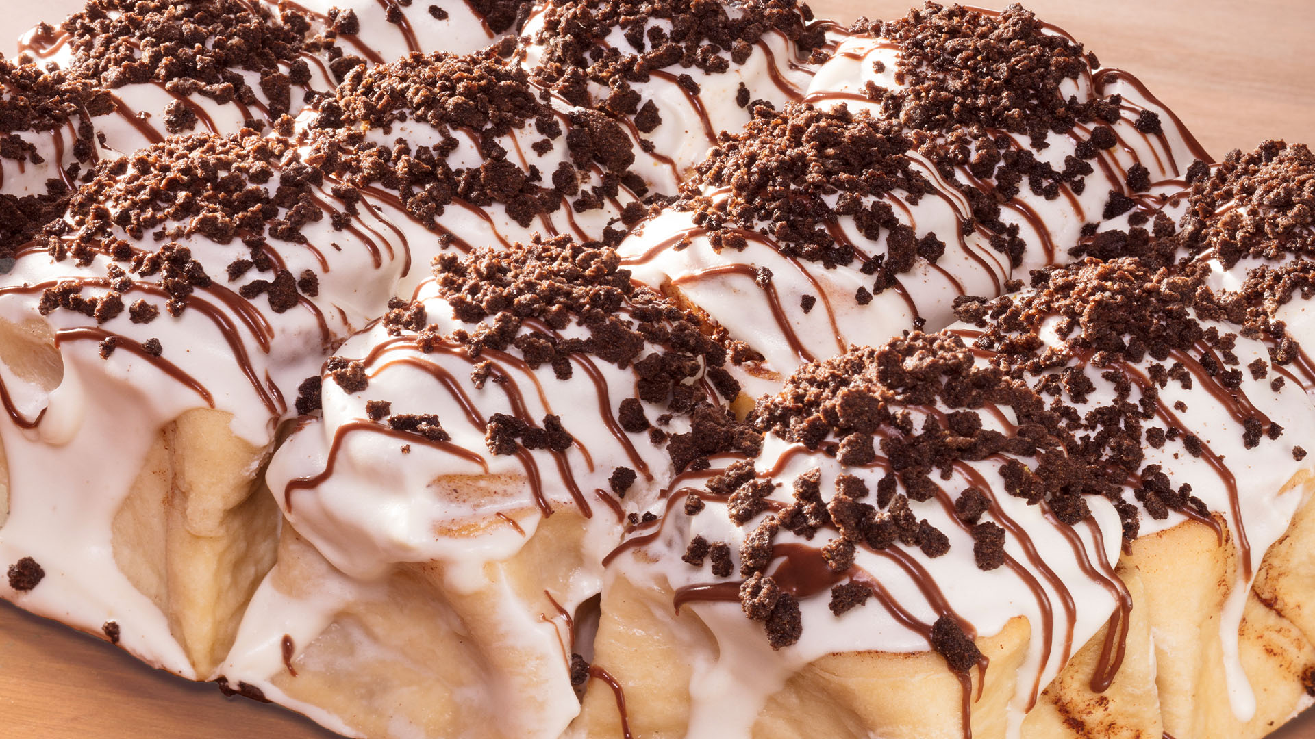 Chocolate Iced Cinnamon Buns