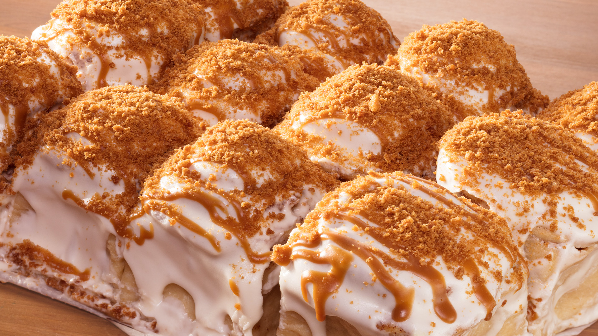 Iced Caramel Cinnamon Buns